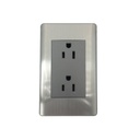 Toma Corriente Doble con tierra Serie Metallo