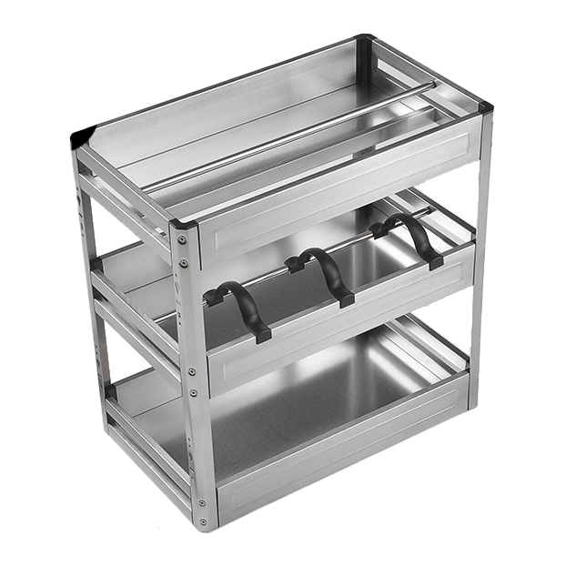 Condimentero Organizador De Acero Inoxidable 30 cm