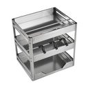 Condimentero Organizador De Acero Inoxidable 40 cm