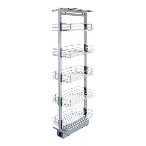 Despensa de Torre Extraible Cromada 170 cm 