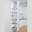 Despensa de Torre Extraible Acero Inoxidable 135 cm 
