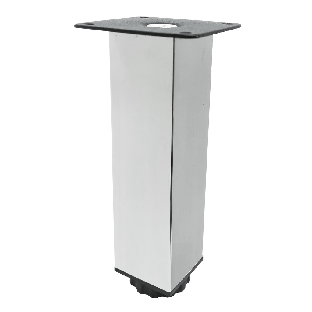 Pata para Mueble de Acero Cromado Cuadrada 15 cm