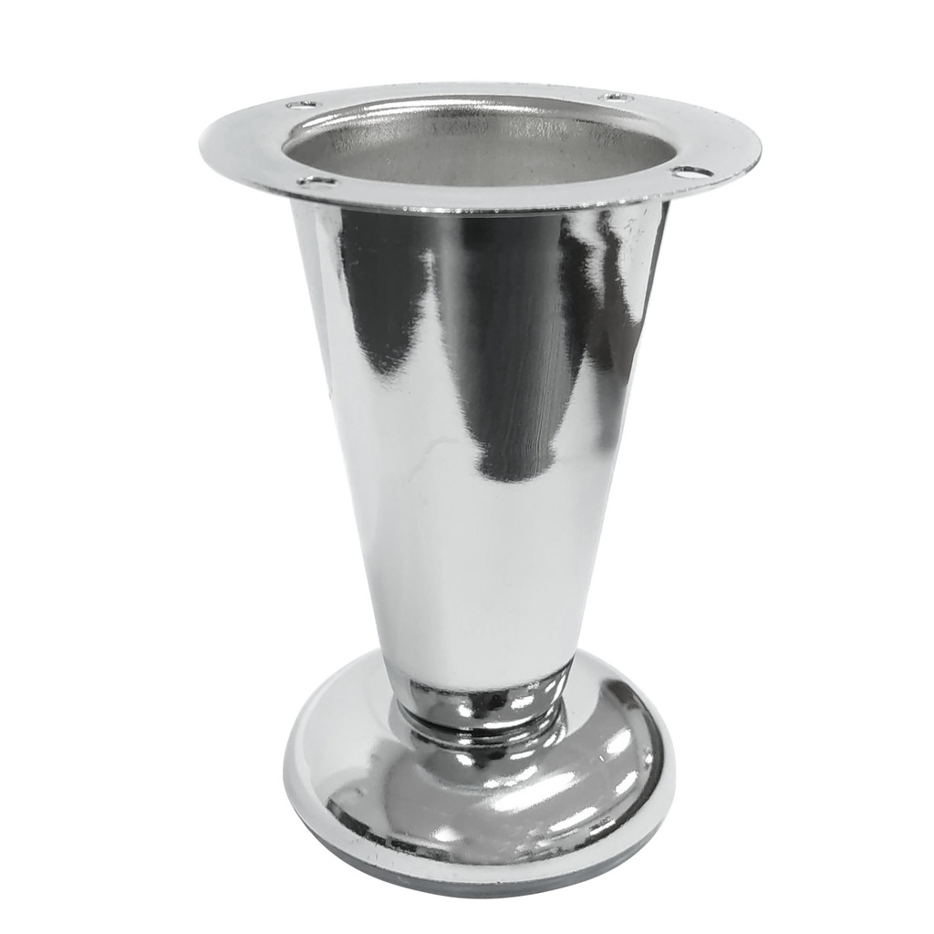 Pata para Mueble de Acero Cromado Conica 10 cm