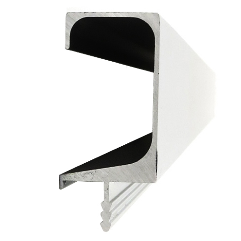 Perfil Tirador de Aluminio Tipo "C" Brillante