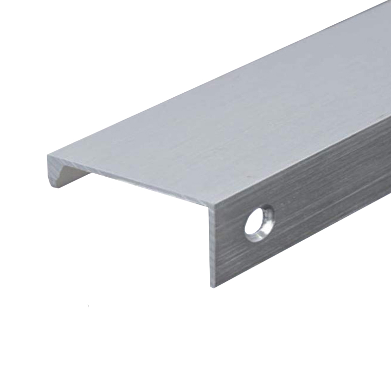 Perfil Tirador de Aluminio Tipo "L" Brillante