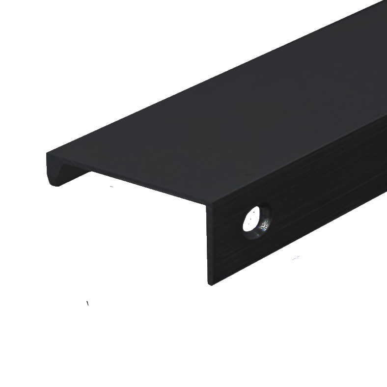 Perfil Tirador de Aluminio Tipo "L" NEGRO