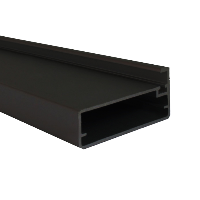 Perfil de Aluminio para Puerta de Vidrio Negro