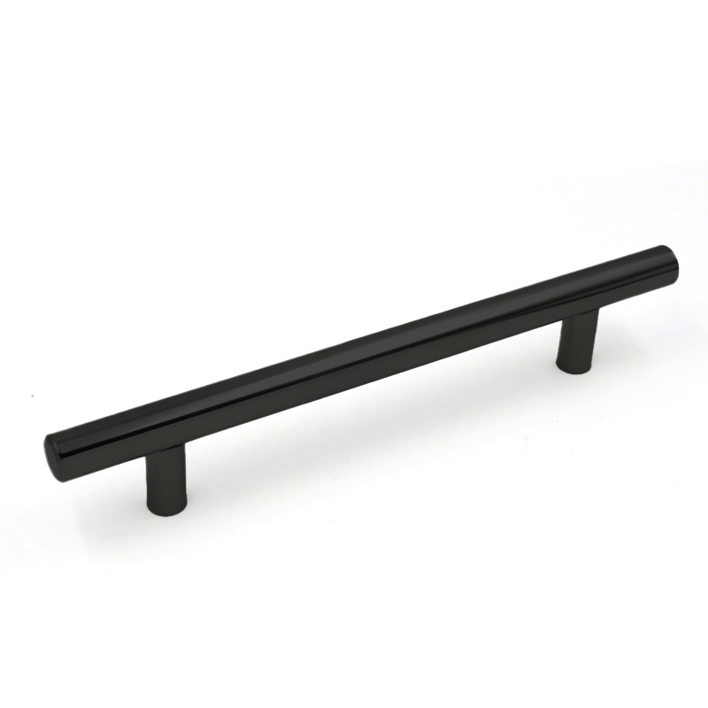 Tirador Tipo "T" de Acero Inoxidable Redondo 156 mm Negro
