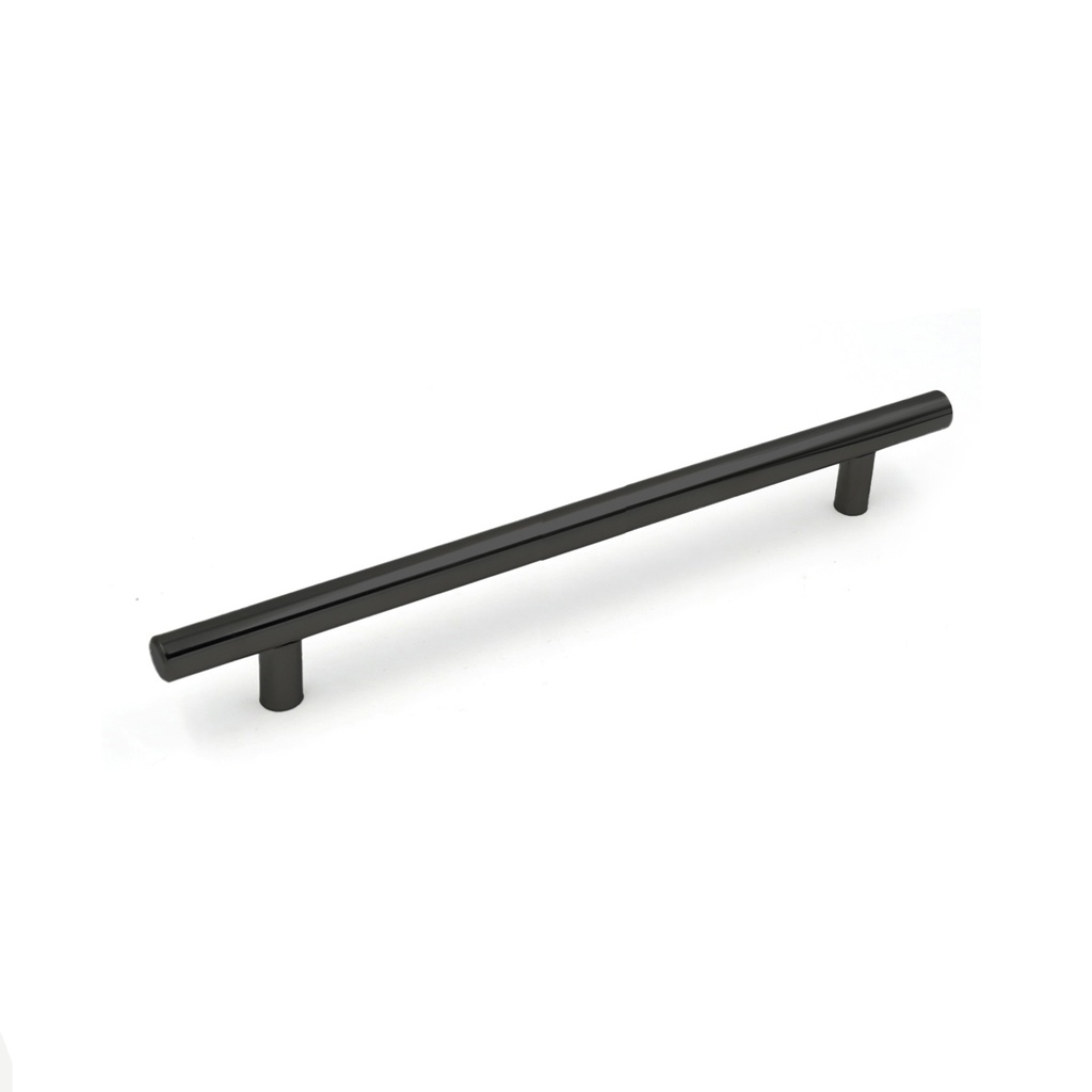 Tirador Tipo "T" de Acero Inoxidable Redondo 348 mm Negro