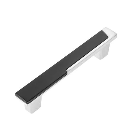 [TIR.30.01] Tirador Cromado + Negro 11 cm