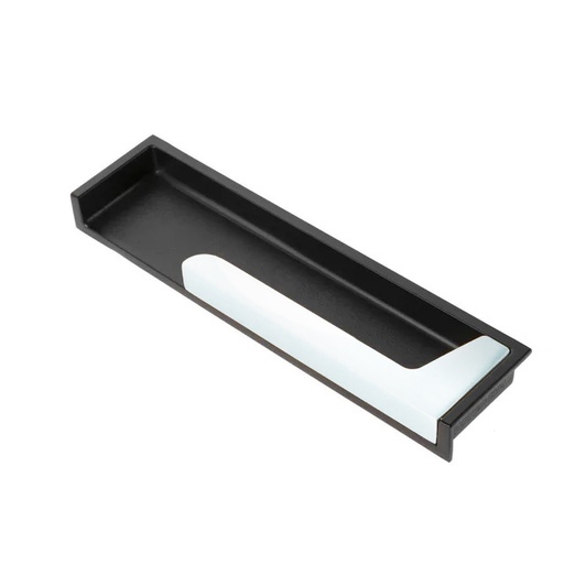 [TIR.31.01] Tirador de Embutir Cromado + Negro 13 cm