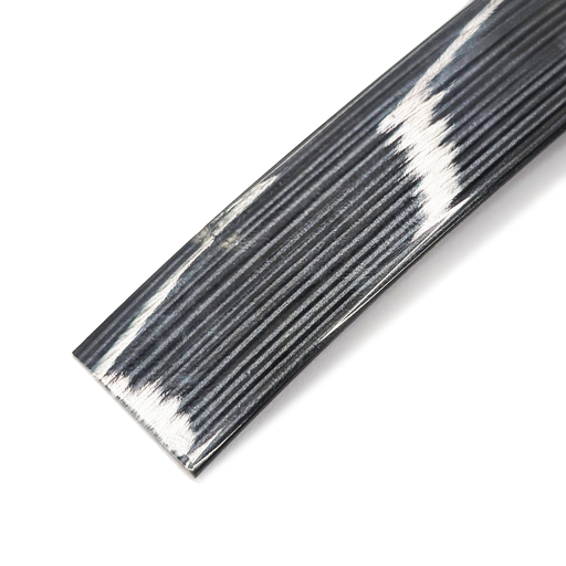 [CAN.01.13] Tapacanto de PVC Negro Plata Alto Brillo