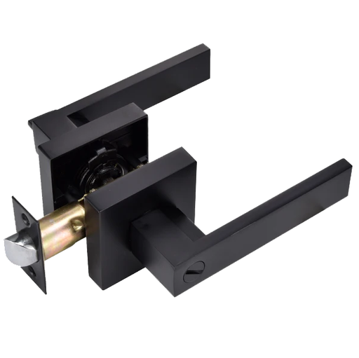 [CER.03.02] Cerradura de Palanca Negro Mate Baño