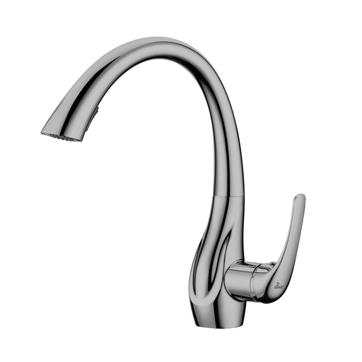 [GRI.03.50] Grifería Para Fregadero Ercolina Brush Nickel