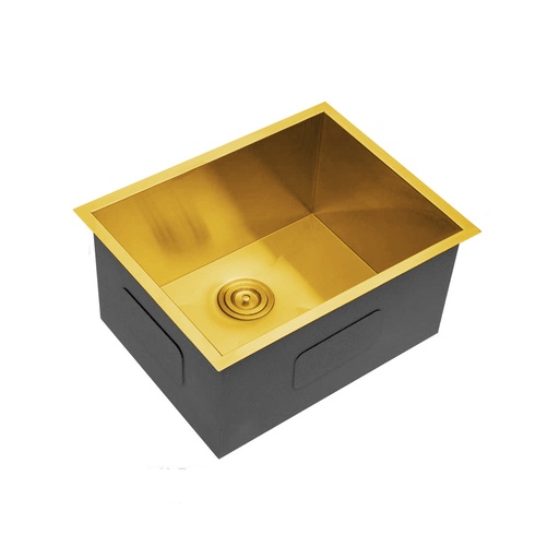 [FRE.02.08] Fregadero Una Tina Acero Inoxidable Dorado Bajo Tope 55x45x22