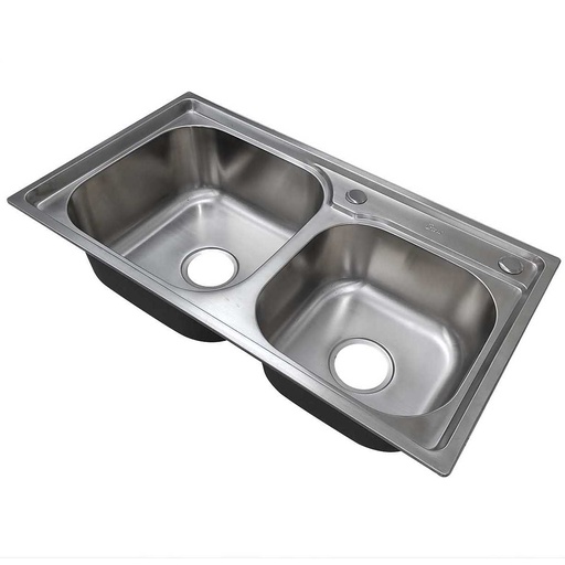 [FRE.03.03] Fregadero Doble Tina 78x43x22