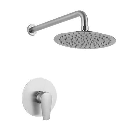 [DUC.03.03] Kit de Ducha De Acero Inoxidable Cepillado Redondo