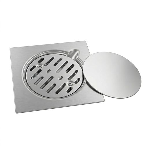 [DRE.01.02] Drenaje de Piso con Tapa en Acero Inoxidable