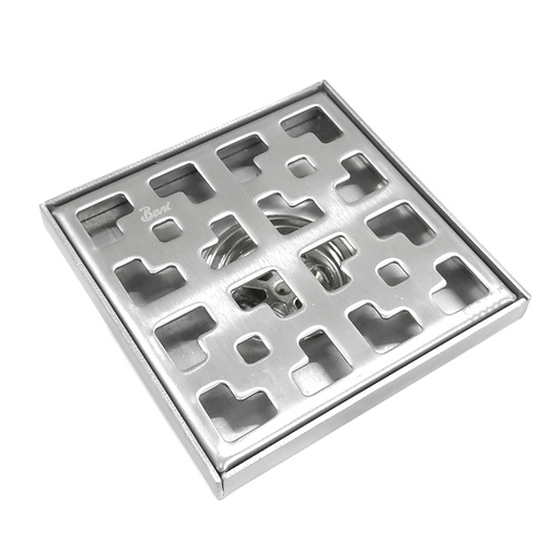 [DRE.01.05] Drenaje de Piso Cuadrado Decorativo en Acero Inoxidable