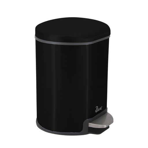 [TOB.03.06] Papelera Negra de Pedal con Freno 12L