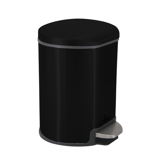 [TOB.03.06] Papelera Negra de Pedal con Freno 12L