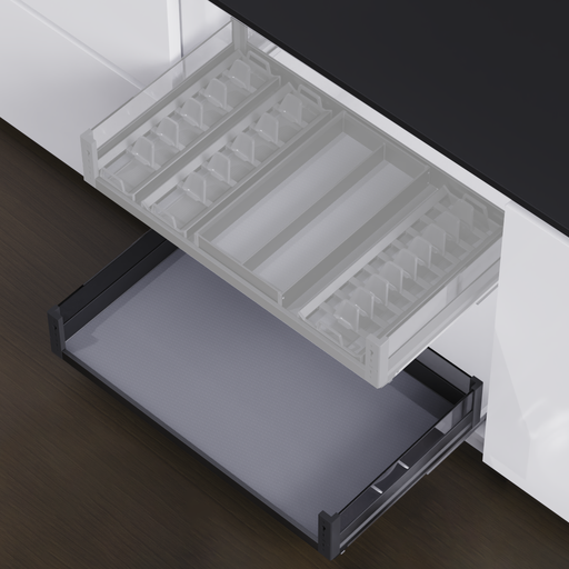 [GAV.04.04] Gaveta Organizador de Ollas 80 cm Serie Cristallo Nero