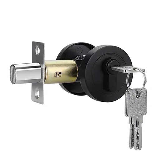 [CER.05.06] Cerrojo Simple Redondo Negro de Acero Inoxidable 