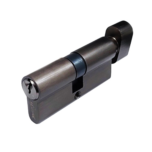 [CER.08.05] Cilindro de Latón Macizo 70 mm Black Brush Nichel Llave y Mariposa