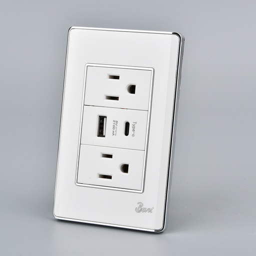 [INT.08.11] Toma Corriente Doble USB Serie Lusso