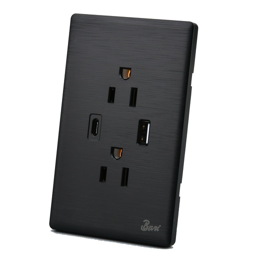 [INT.09.11] Toma Corriente Doble USB Serie Sollievo