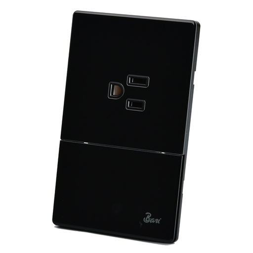 [INT.10.08] Interruptor + Tomacorriente con tierra Serie Vuoto