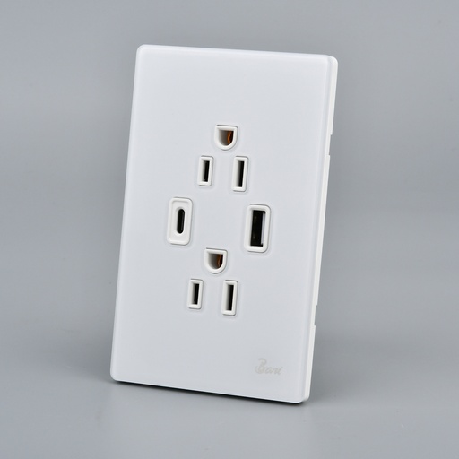 [INT.11.11] Toma Corriente Doble USB Serie Neve