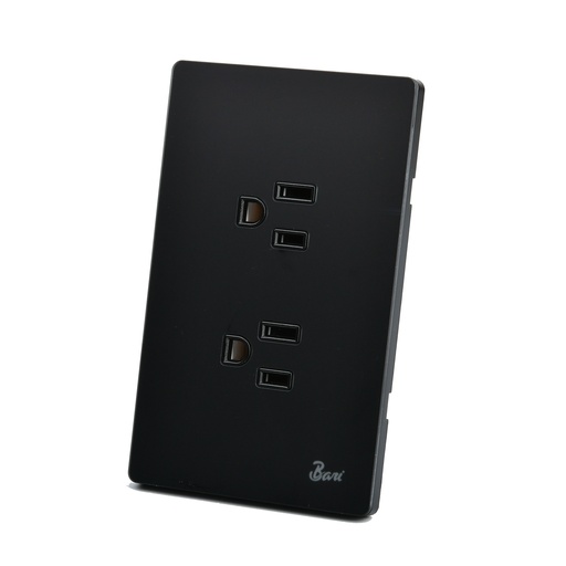 [INT.14.07] Toma Corriente Doble con tierra Serie Spento