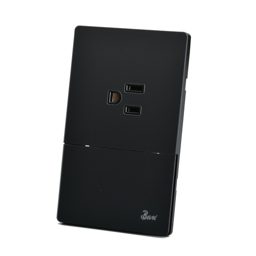 [INT.14.08] Interruptor + Tomacorriente con tierra Serie Spento