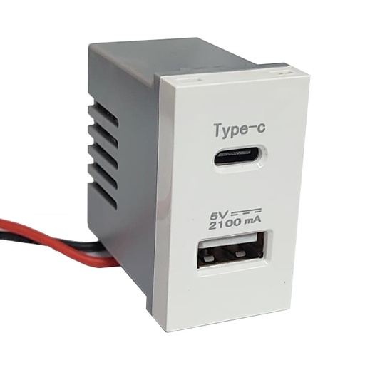 [INT.17.01] Repuesto USB para Interruptor Blanco
