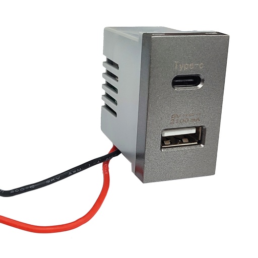 [INT.17.02] Repuesto USB para Interruptor Gris