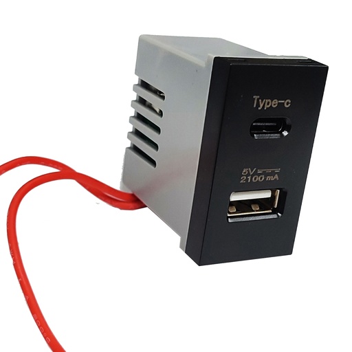 [INT.17.04] Repuesto USB para Interruptor Negro