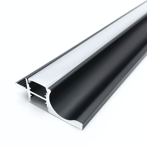 [PER.04.09] Perfil Gola de Gabinete Aéreo Negro Para Cinta Led