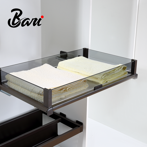 [GAV.08.03] Gaveta Organizador de Ropa de Vidrio Templado Seire Moka 90 cm