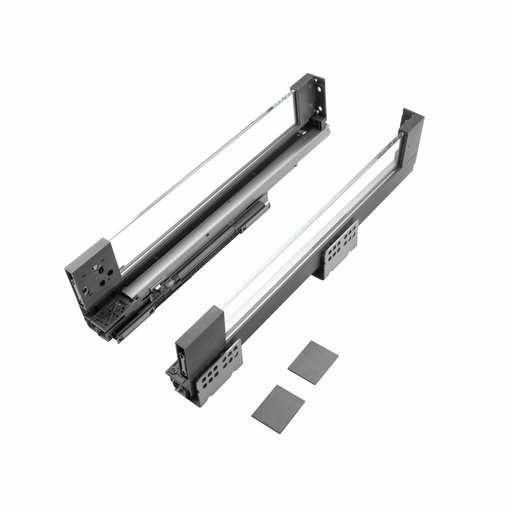 [COR.05.01.50] Gaveta con Freno Extracción Total Serie Cristallo Grigio