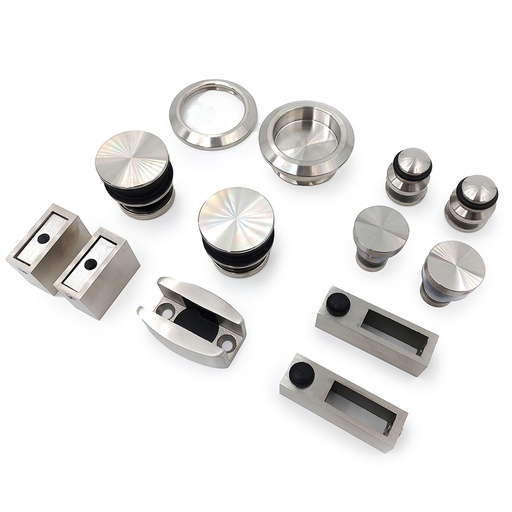 [CLO.04.01] Sistema Corredizo para Puerta Colgante de Vidrio Cuadrado