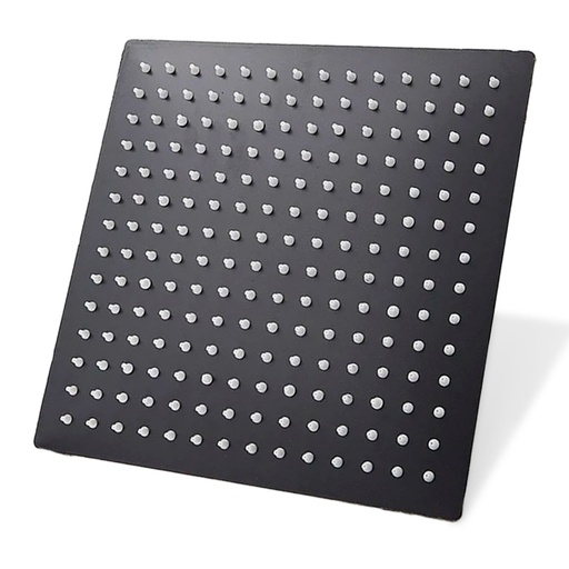 [DUC.04.11] Ducha de Baño Ultrafino de Alta Presión Negro Cuadrado 20 cm 