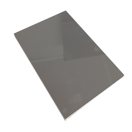 [PVC.03.07] Lamina de PVC PET Dark Grey Alto Brillo Doble Cara 18 mm