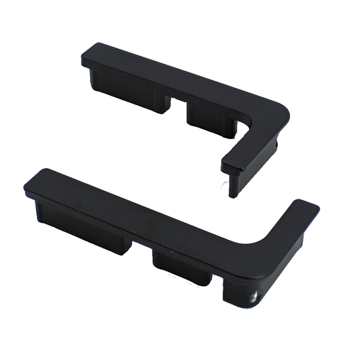 [PER.04.13AC] Terminal para Perfil Gola Superior Negro con Cinta Led Integrada