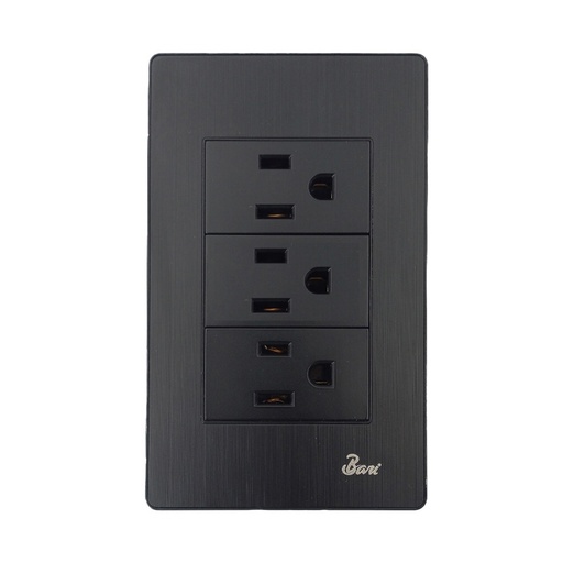 [INT.07.16] Toma Corriente Triple con Tierra Serie Buio