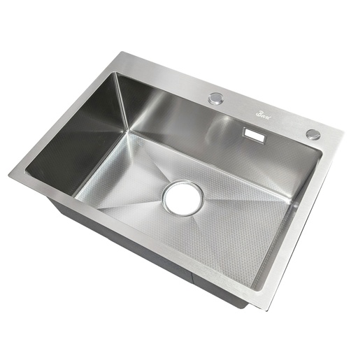 [FRE.01.28] Fregadero Una Tina Sobre Tope 60x45cm Brush Diamante