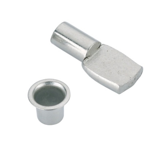 [SOP.01.02] Soporte para Entrepaño Nickel Con Casquillo (1.000 pcs)