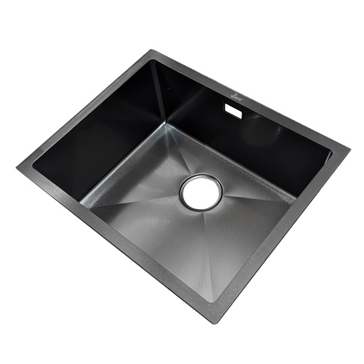 [FRE.02.17] Fregadero Una Tina Bajo Tope 55x45cm Negro Diamante