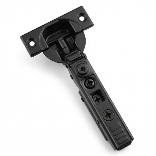 [BIS.01.15] Bisagra recta con freno y clip 4D Lineal Negra