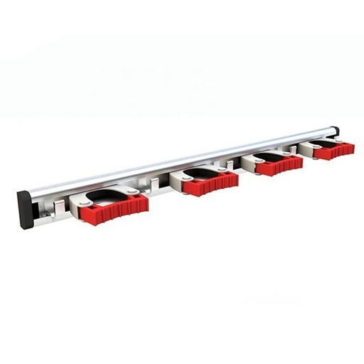 [ORG.03.03] Porta Escoba de Aluminio de 4 Clips